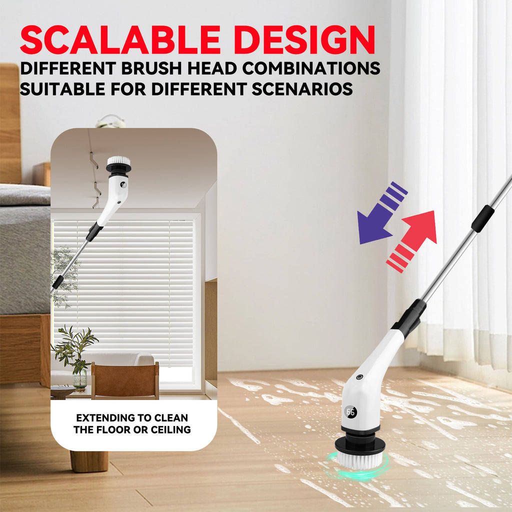 Electric Multi-functional 7-in-1 Household Toilet & Bathroom Cleaning Brush