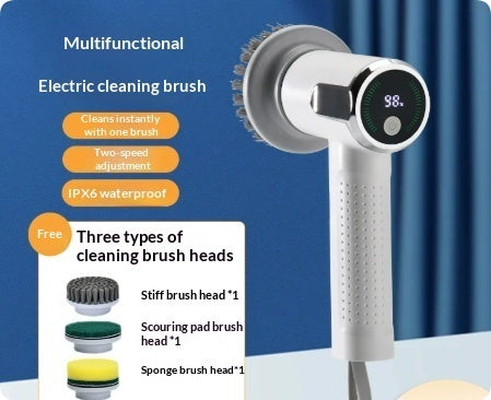 Multifunctional Wireless Electric Kitchen & Sink Waterproof Cleaning Brush